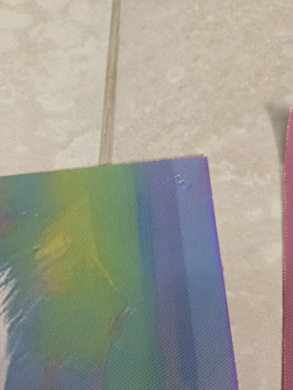 Set of 3 Colorful Cat Canvas Art Prints Abstract Kitten Wall Decor Unframed, EUC